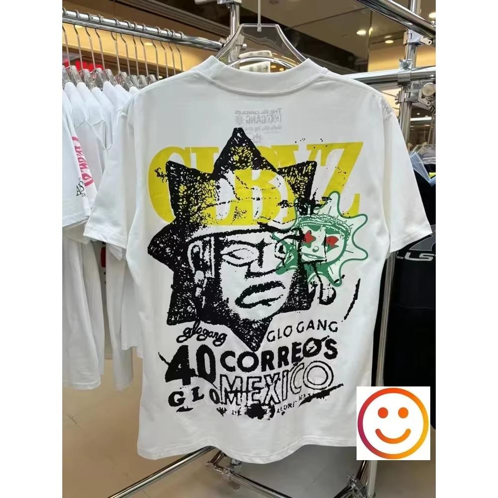 2024 Glo Gang Glo Gang Boyz Worldwide Tee для мужчин и женщин, высококачественная уличная хип-хоп-граффити-готическая футболка