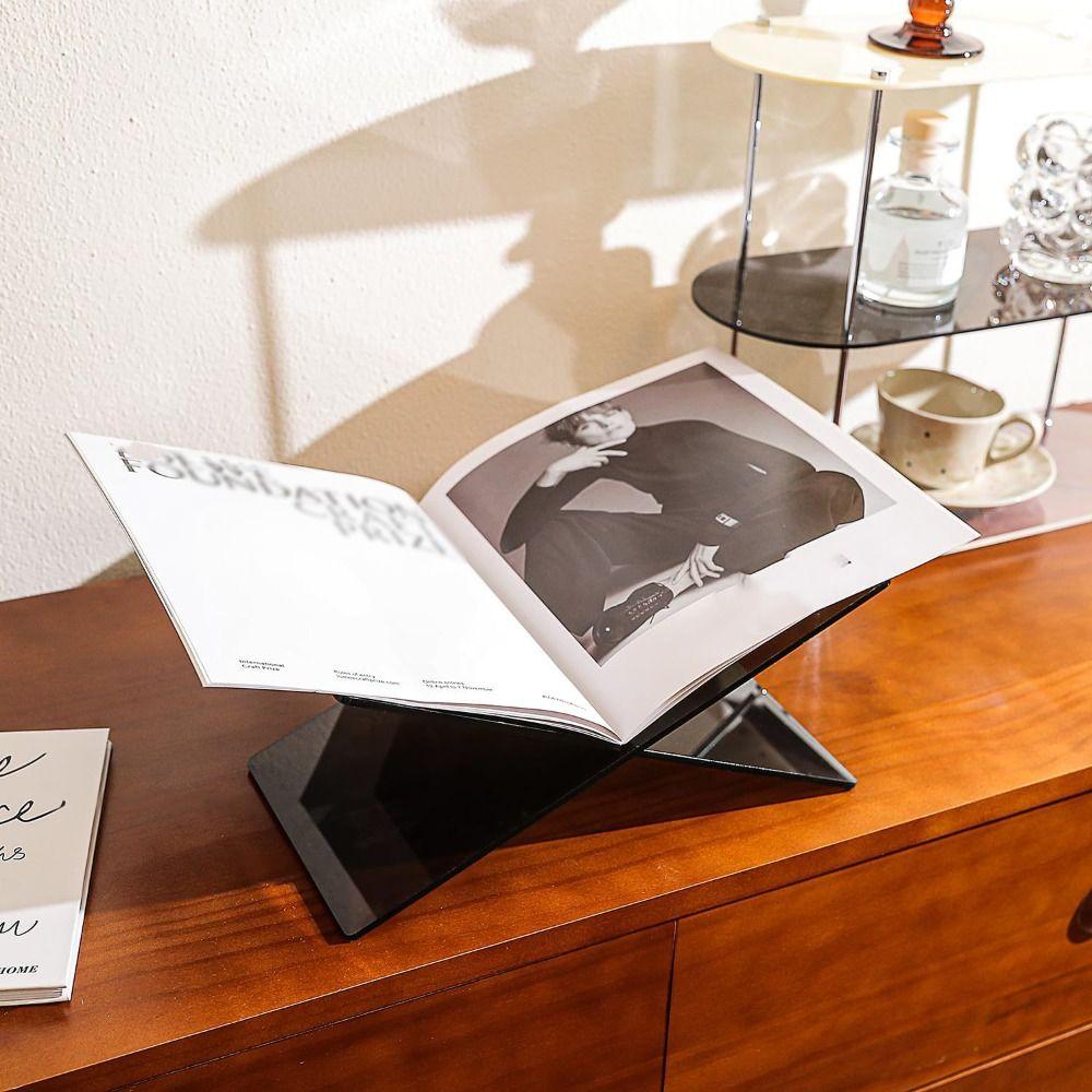 Acrylic Book Display Stand Transparent/Black Cookbook Stand Recipe Stand The Quran