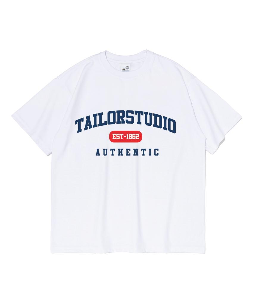 TAILOR STUDIO Est Свободная футболка с коротким рукавом (белый)
