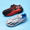 Children's football shoes training shoes with broken nails and no lace-up rotating buckle Boys and girls Elementary school students outdoor sports 