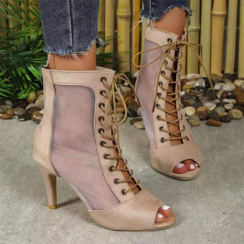 Модные женские туфли для латиноамериканских танцев до щиколотки для девочек, мягкая подошва, бальные туфли для сальсы, для танцев, женские туфли на высоком каблуке, тренировочные туфли для латиноамериканских танцев