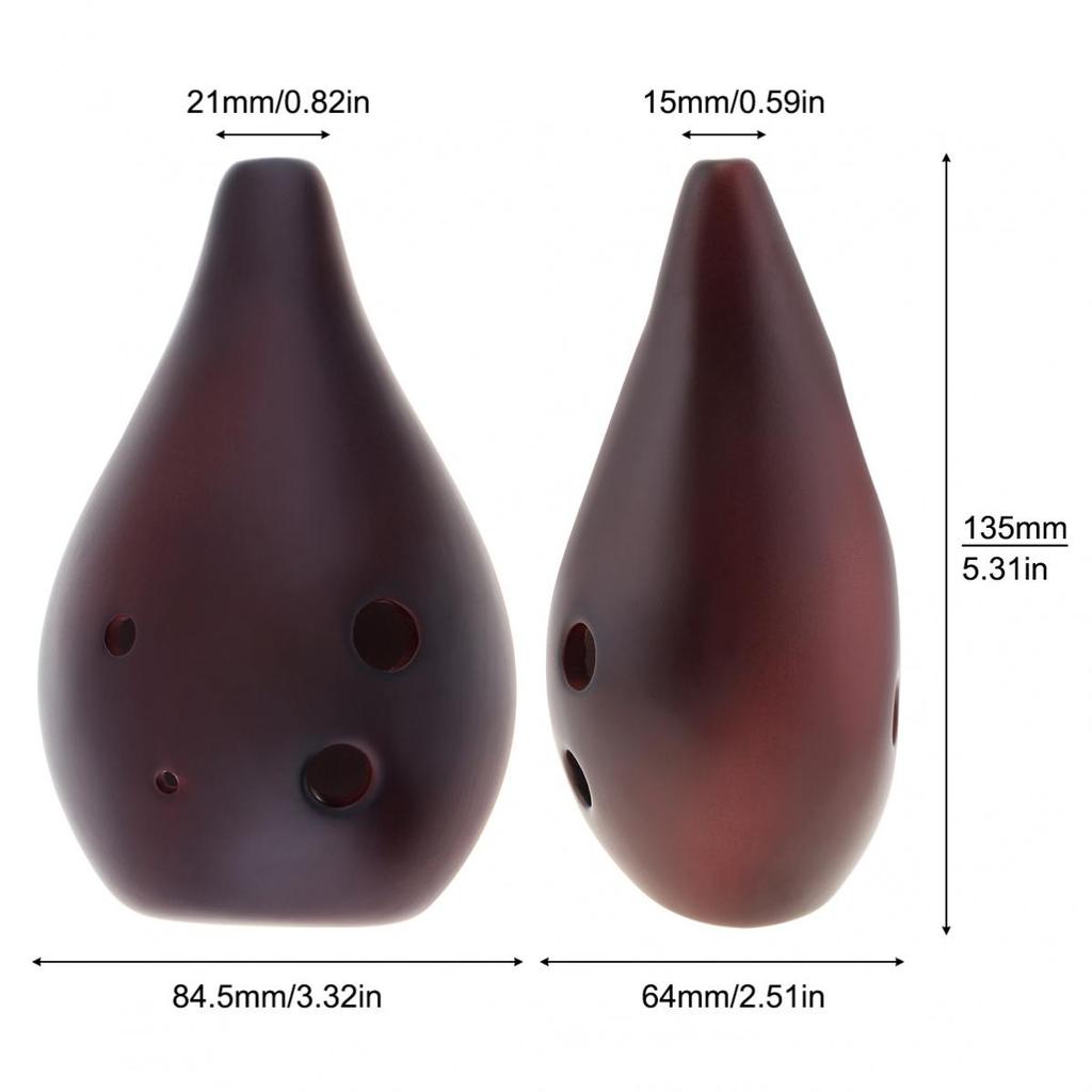 Керамическая черная флейта Alto F Tone Ocarina с 6 отверстиями и подвесной веревкой для профессионального исполнения