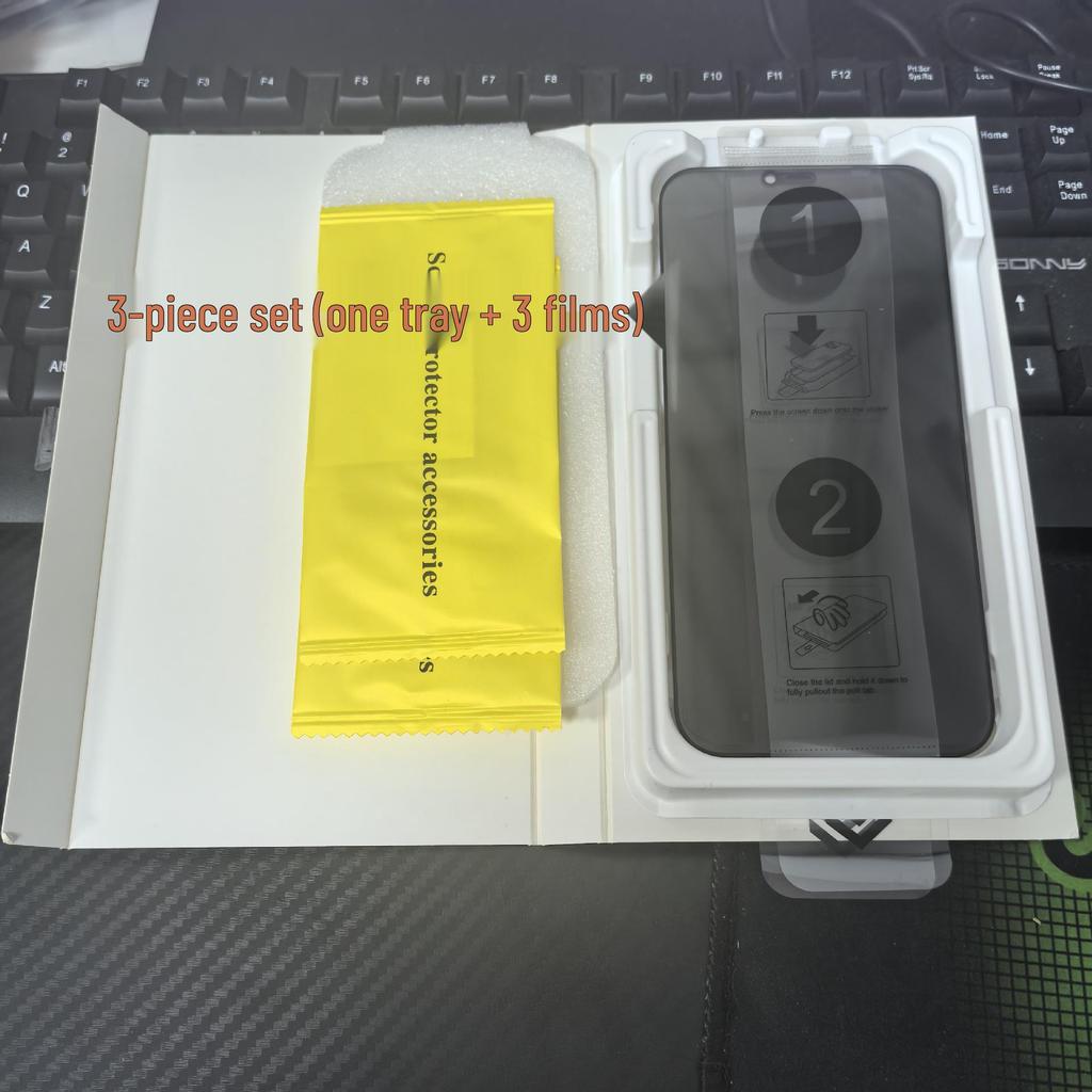 Защитная пленка из закаленного стекла Apple 17 Pro Max с защитой конфиденциальности, без пыли и с гальваническим покрытием