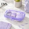 Earphone Cable Carrying Case Clear Zipper Storage Bag, Durable Hard Shell Portable Case, Pill Box for Travel Dustproof Container, Headphones Pills And