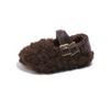 2024 Children Princess Shoes for Girls Winter New Fashion Korean Style Soft Bottom Anti-slippery Retro Versatile Plush Shoes