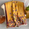 Elegant Celebrity Butterfly Flower Print Scarf Women's Thickened Warm Imitation Cashmere Scarf Double-sided Versatile Shawl