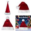 Christmas Santa Hat With Velvet Fabric For Holiday Costume Party