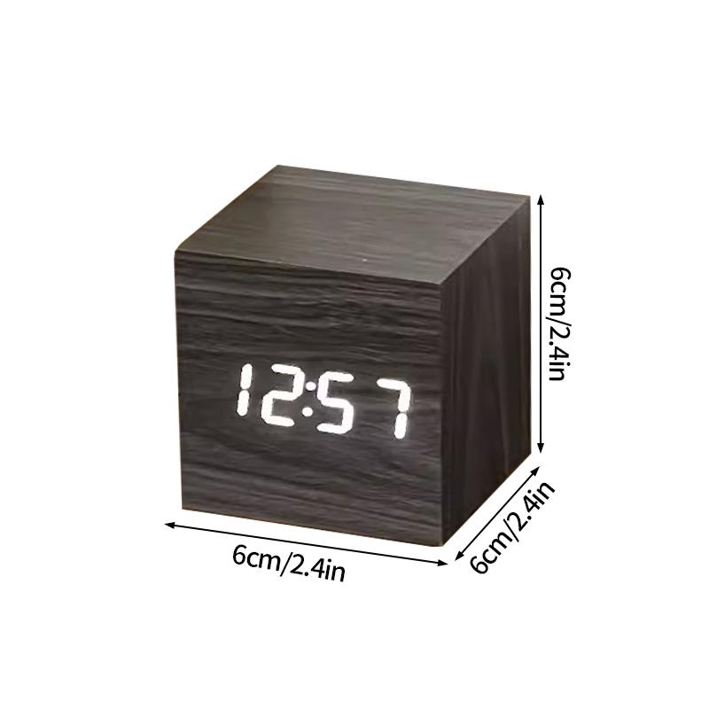 Wooden Desktop Clock LED Digital Alarm Clocks Bedside LED Alarm Clocks Electronic Clocks Office Decoration Reloj De Escritorio