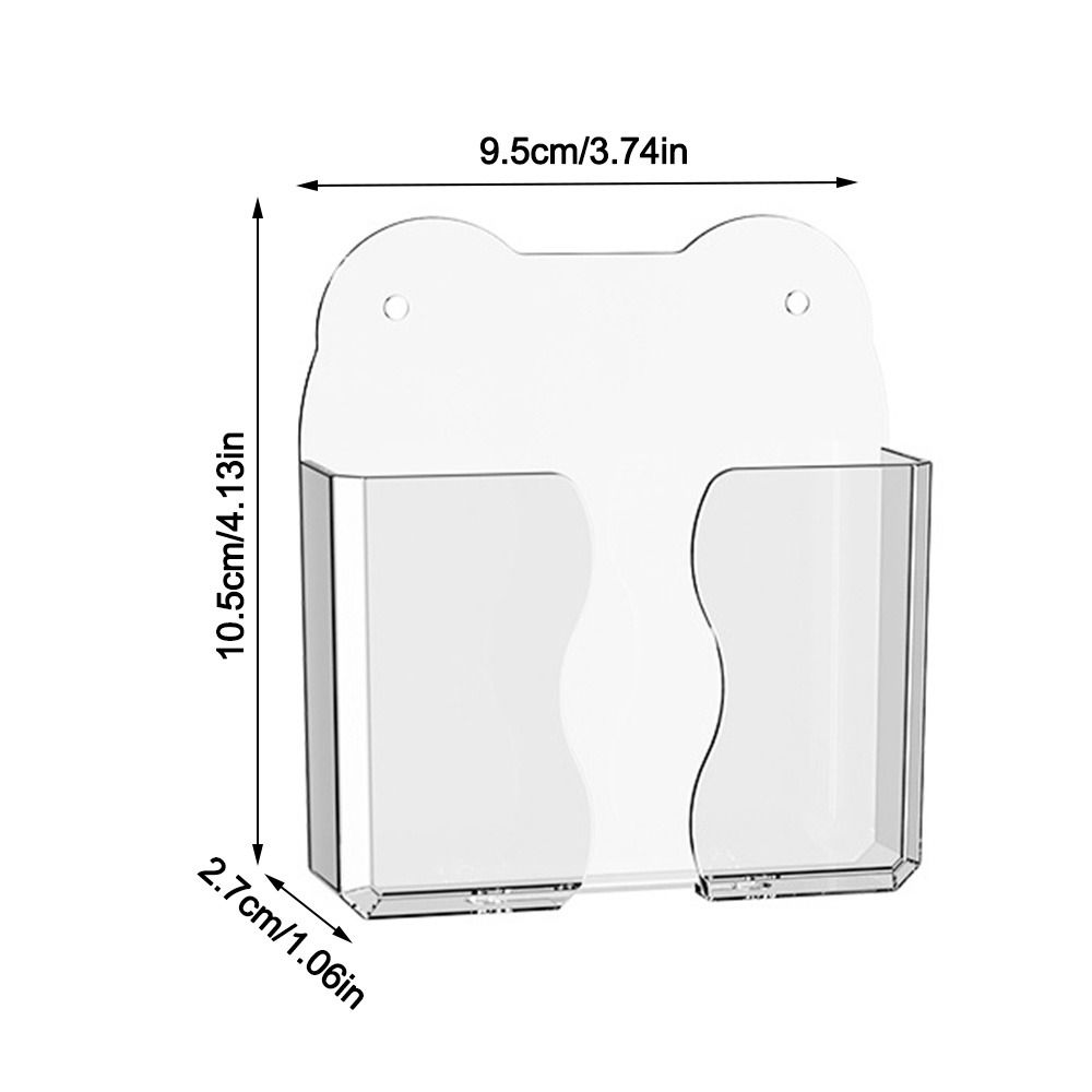 Transparent Wall Mounted Remote Control Holder Punch-free Non Perforated Wall Stand Holder