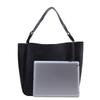 Simple Women Bucket Shoulder Bags New Solid Color Handbags Retro Large Capacity Tote Bags Large Capacity PU Leather Bags