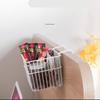 Elegant White Square Iron Storage Basket For Seamless Office And Bedroom Clutter Management