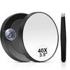 Портативное HD Зеркало для Путешествий с Увеличением 10X30X40 и Присоской - Ручное Зеркало для Макияжа и Удаления Черных Точек