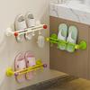 Wall Mounted Shoe Drying Hanger Punch Free Bathroom Slipper Hook  Bathroom Supplies
