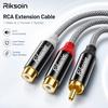 Riksoin RCA-папа на двойной RCA-мама Y-разветвитель Кабель Позолоченный Аудиоадаптер для Стерео Сабвуфера Телевизионного Динамика Домашнего АудиоХороший продукт