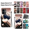 Чехол-книжка из искусственной кожи ручной работы для Oppo Reno13 F/Reno13 F 4G, противоскользящий противоударный чехол с ремешком на запястье и дизайном в виде сердца/розы/кошки
