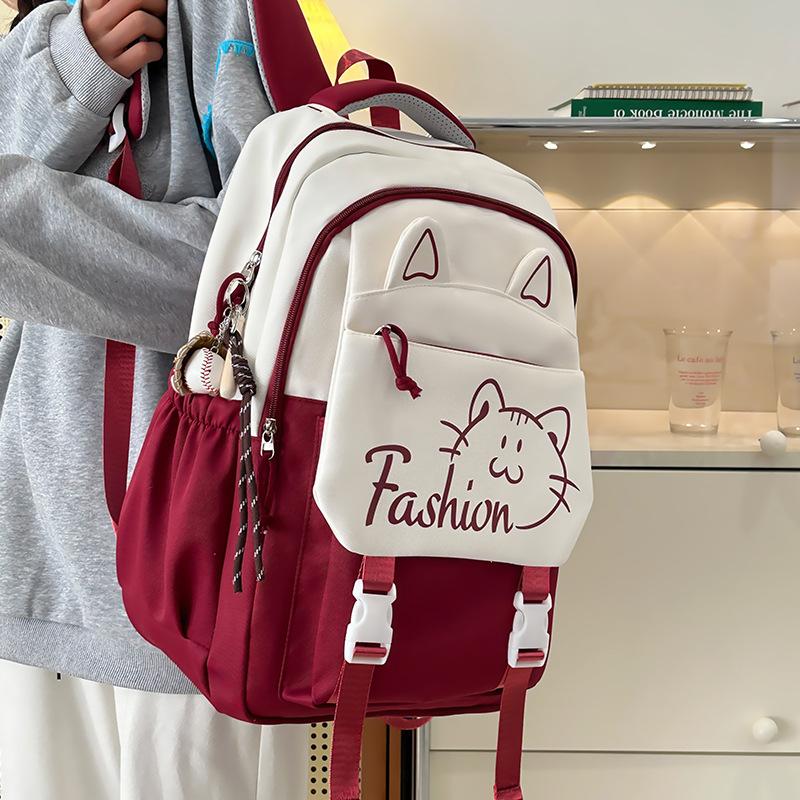 School Bag For Female Junior High School Students, Large-Capacity Simple Korean Backpack To Reduce The Burden, Grade 6 Backpack For Primary School