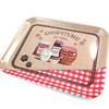 Les Trésors De Lily [M1325] - Small Tray 'Jam and Honey' Beige Red (red Tiles) 15x20 Cm