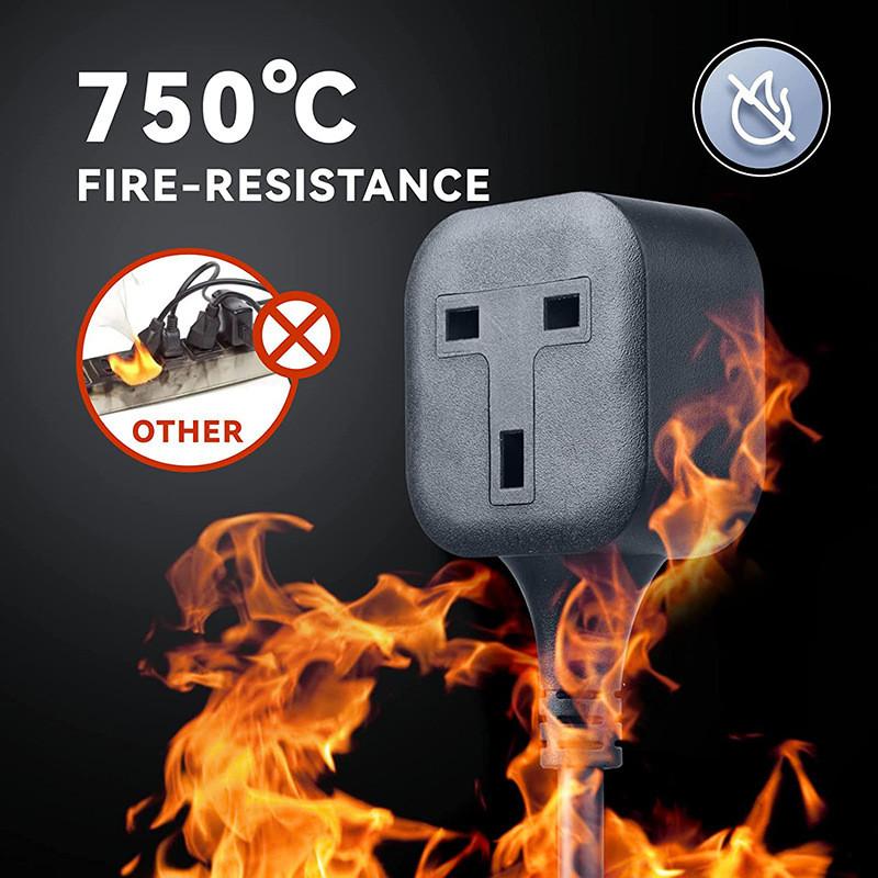 1/3/5M 1 Way Gang Extension Lead 13 AMP Single Socket Extension Cord Home Office 3 Pin Plug Power Strip