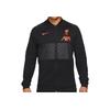 Nike Spliced Logo Print Long Sleeve Football Jacket 21-22 Season Liverpool Men Tops Black DA2774-011