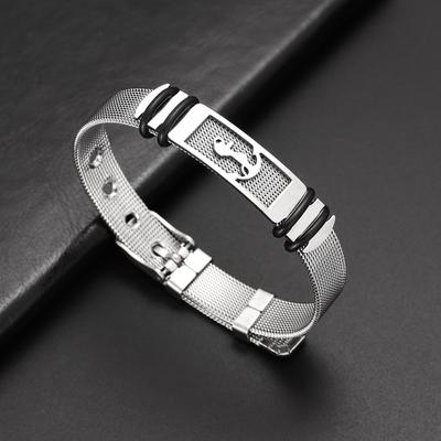 Мужской регулируемый браслет из нержавеющей стали, праздничный подарок, аксессуар для вечеринки