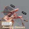 Fashionable Photochromic Reading Glasses Ladies Large Square Presbyopia Outdoor Color Changing Eyewear Sun Glasses 0 To +4.0