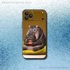 Милый бегемот Чехол для телефона iPhone 17,16,15,14,13,12,11,Pro,Max,Plus,E,Air,Mini Защитный чехол из ТПУ