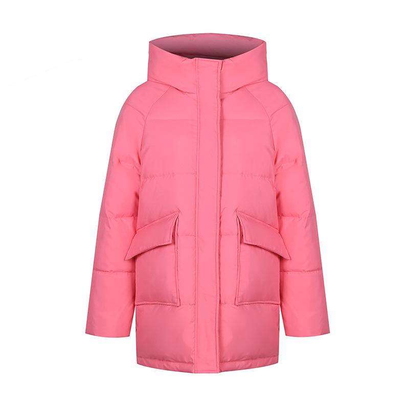 Autumn Winter Thicken Warm Parka Women Casual Sweety Solid Color Big Pocket Loose Short Hooded Coat Jackets Outwear