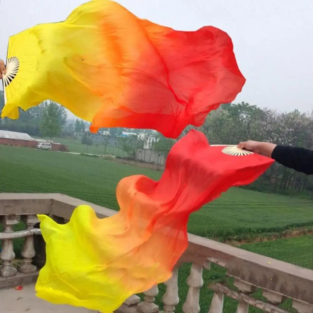 150см Веер для танца живота Имитация шелка Реквизит для танца Янко Реквизит для выступления Танцевальный длинный веер Сцена