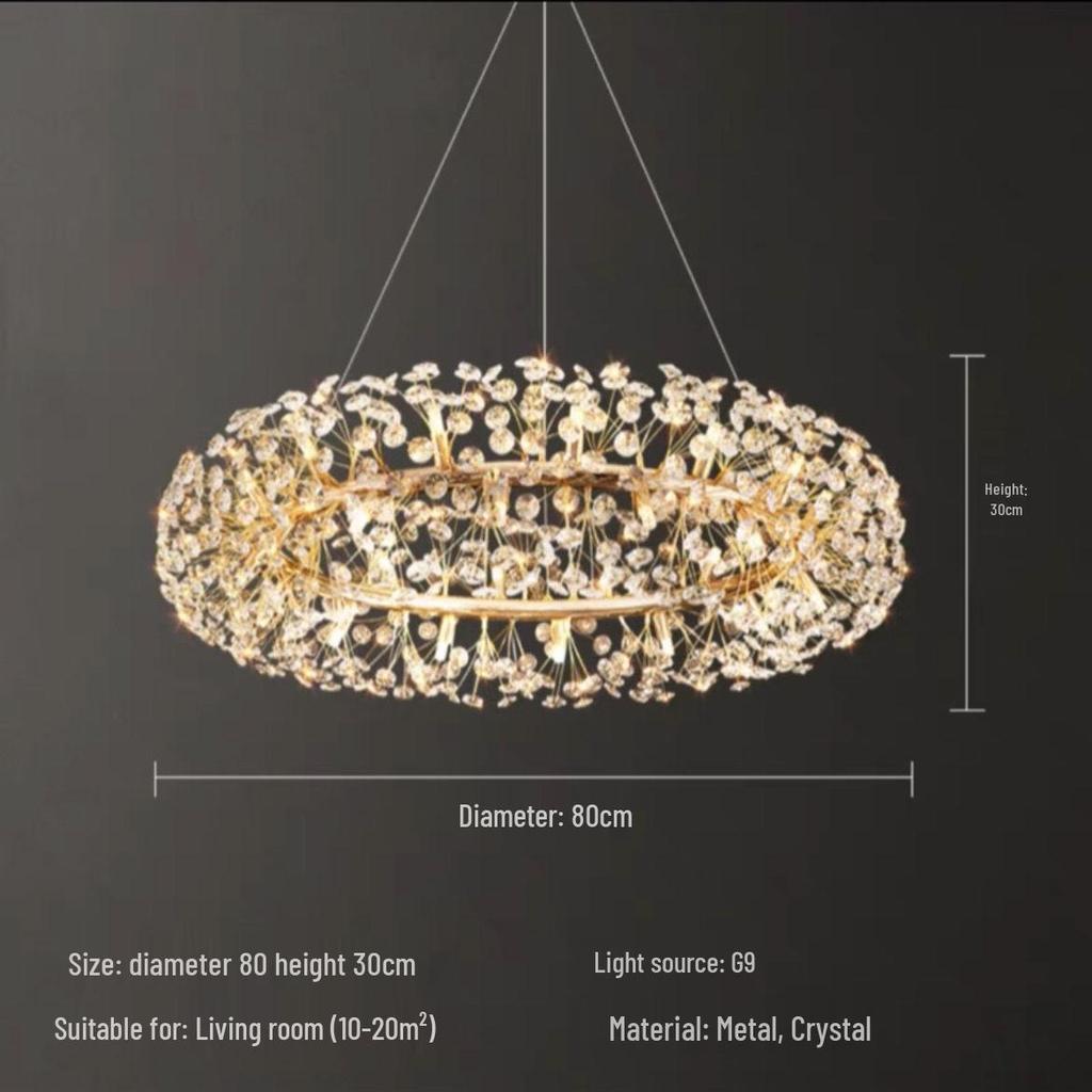 Скандинавский хрустальный подвесной светильник «Одуванчик» для гостиной, спальни и бара - Роскошное креативное освещение