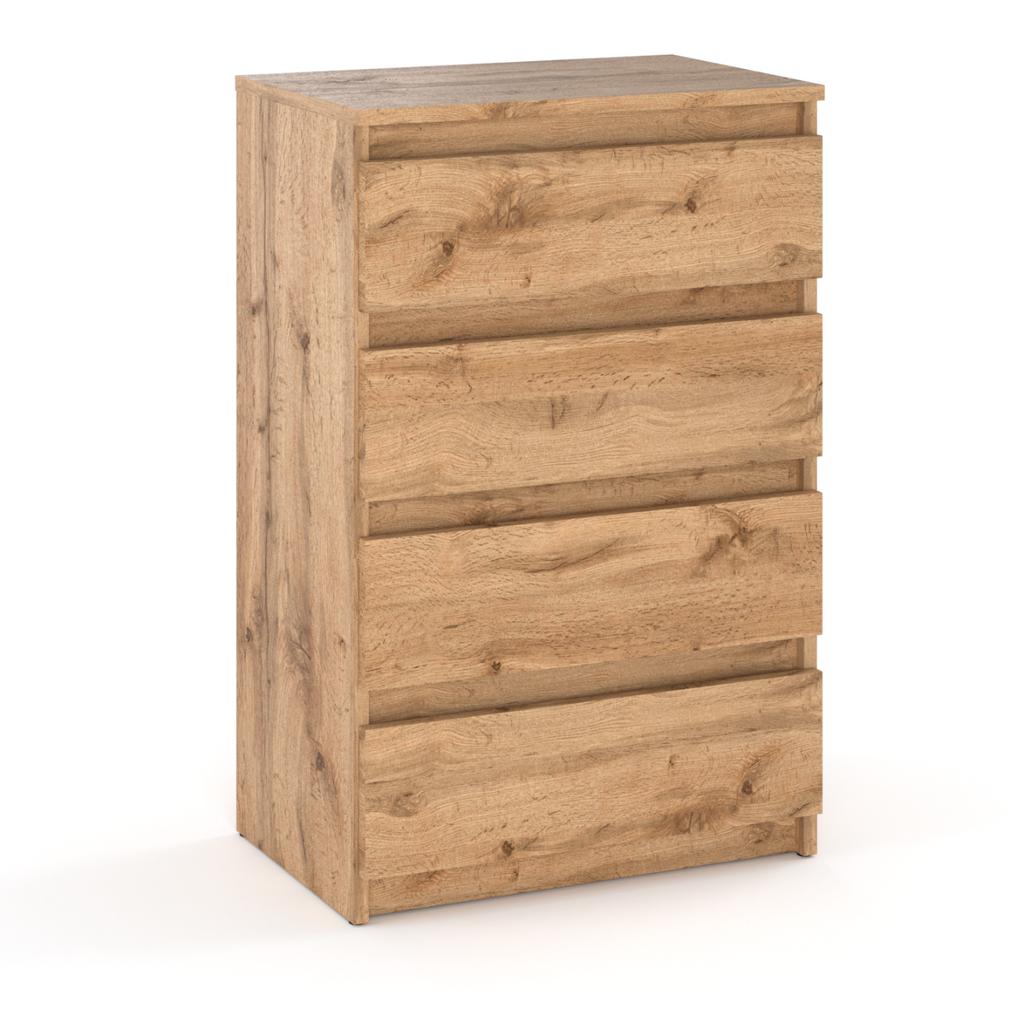Chest of Drawers Oak Wotan 60 CM 4S TV Cabinet Furniture for Living Room Bedroom