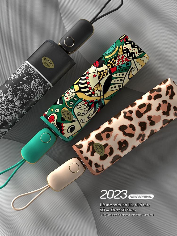 OLYCAT Automatic Compact Umbrella for Women - UV Protection, Rain or Shine Dual-Use, Portable Sunshade