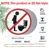 Плоский 2D, 1 шт. Круглый алюминиевый забавный знак для ванной комнаты, "Не писать стоя" Юмористическое металлическое настенное искусство, Водонепроницаемый и прочный, Легко установить, Идеально для