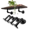 Metal Floating Shelf Brackets Black Coated Wall Shelf Support Accessories Pipe Shelf Bracket