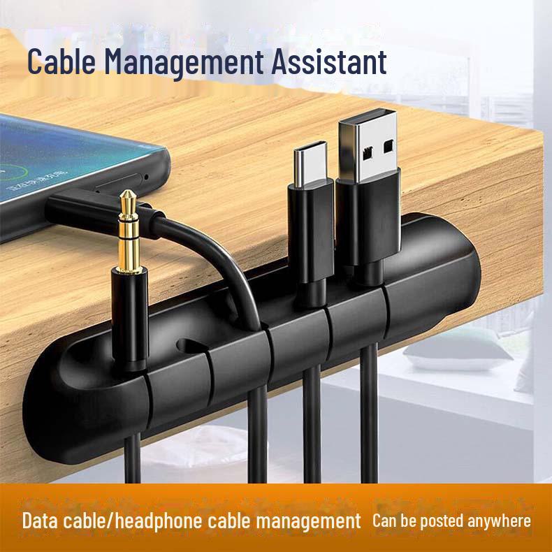 Silicone Cable Organizer: Bedside Charging Holder & Desktop Storage Clip