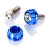 Daytona PREMIUM ZONE Motorcycle License Plate M6 X Holder Set 91946 Bolts, 15mm, (2 Pieces), Blue,