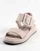 Sandals with a Wide Buckle 16112 36 Powder Leather