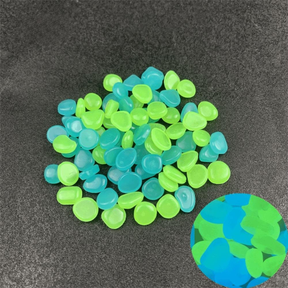 50/100Pcs Long-lasting Luminous Pebbles High Brightness Glow Stone  for Walkway Decoration