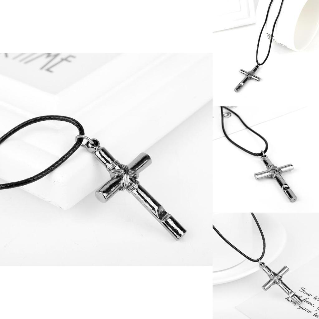 Ожерелье с подвеской в виде креста «Адская девочка» с дизайном из сплава для женщин и мужчин