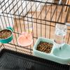 Автоматический дозатор воды для домашних животных, подвесная клетка с двойной миской, подвесная клетка для собак из нержавеющей стали, миска для еды, миска для воды для кошек, дозатор питьевой воды с двойной миской