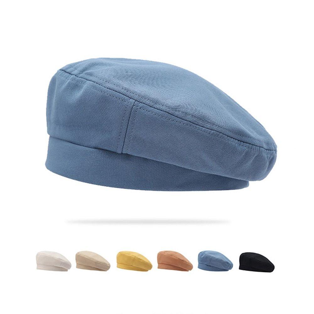 Japanese Style Solid Color Berets JK Retro Painter Cap Fashion Cotton Berets Hat  Girls