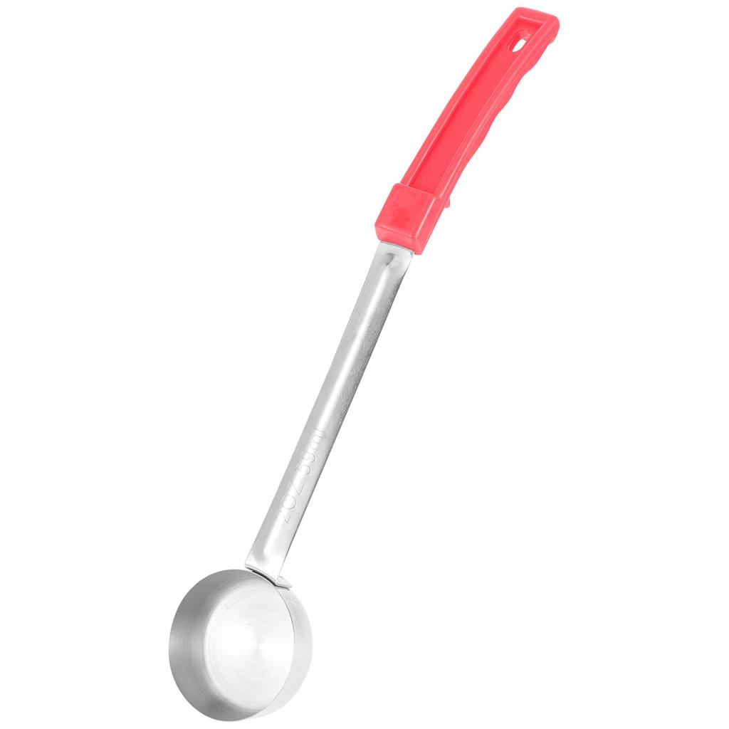 Pizza Sauce Portion Ladle Stainless Steel Serving Spoon Flat Smooth Bottom Leak Proof Handle Hanging Kitchen Sauce Scoop Portion