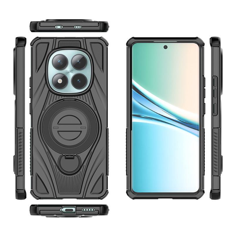 Подходит для Redmi Note15 Pro 2-в-1 противоударный чехол для мобильного телефона Note15 поворотная подставка магнитный защитный чехол