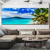 Natural Tropical Sea Beach Canvas Painting Palm Tree Seascape Posters And Prints Wall Art Pictures Living Room Home Decoration