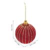 6Pcs Xmas Tree Hanging Ornaments Flocked Ball Decorations for Christmas Holiday Party Home Mall Festive Scene Xmas Hanging Balls
