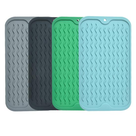 Сливной коврик Силиконовый, многоразовый, термостойкий, противоскользящий, легко чистится, герметичный, кухонная стойка, раковина, барная стойка, чашка для бутылки, коврик для сушки посуды