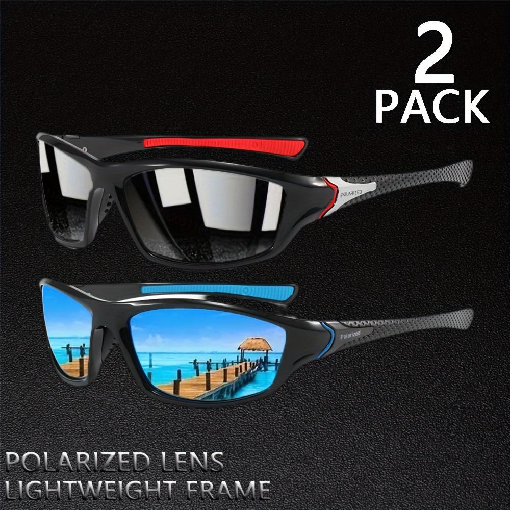 2 шт. поляризованные солнцезащитные очки ночного видения спортивные поляризованные солнцезащитные очки мужские очки для велоспорта на открытом воздухе. Идеально подходит для пеших прогулок, рыбалки и езды на велосипеде.