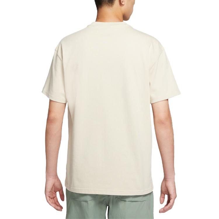 Nike Футболки мужские Овсяный Цвет Круглый Вырез Умеренный Прямой Крой DD0500-138