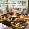 Crystal Velvet Square Rug Custom NameJude Bellingham Pattern Non Slip Home Floor Decor Rug
