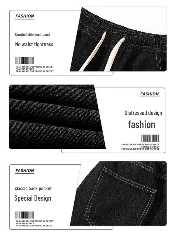 Dingfengbaoluo Men's Vintage Straight Wide-Leg Casual Pants