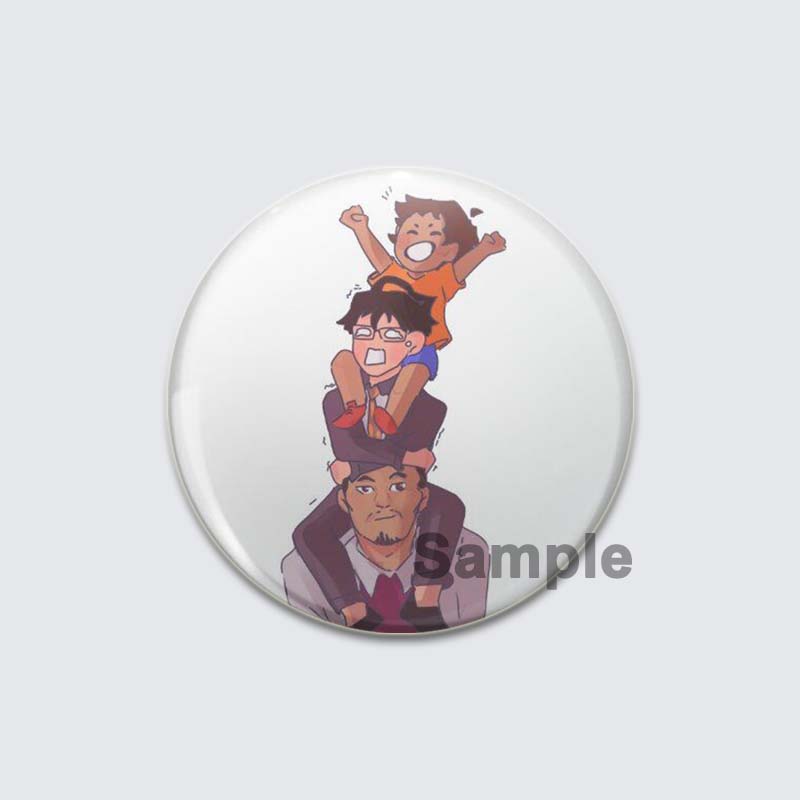 32/44/58mm Great Pretender Pin Round Cartoon Funny Snap-in Brooches for Backpack Cothes Accessories Anime Collection Badge Hat Decoration